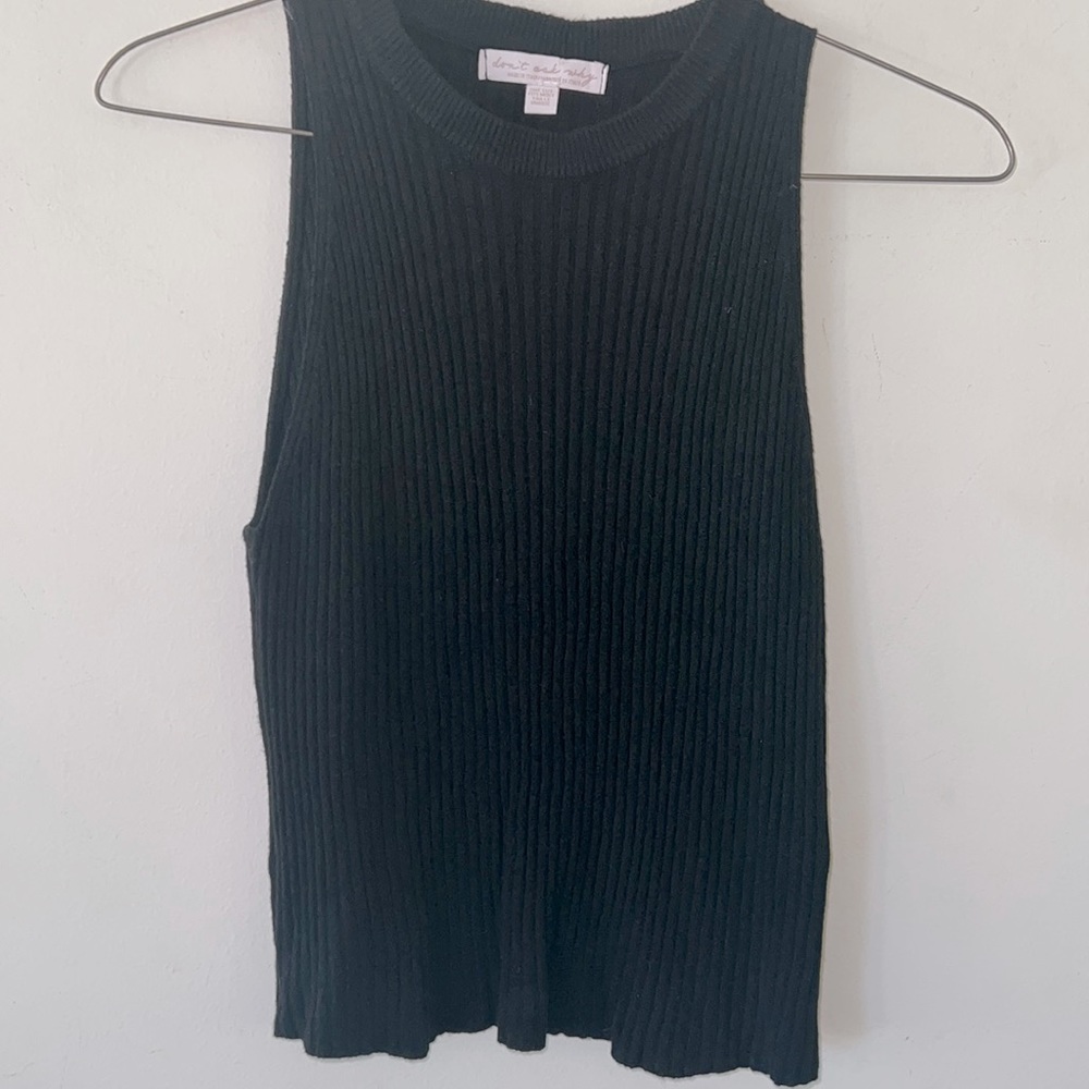 Don’t ask why Cropped Rib knit Top Sz 0/Small